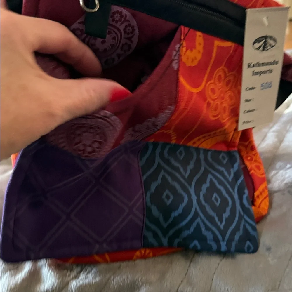 Kathmandu Imports Multicolor Patchwork Crossbody Bag - Picture 6 of 8